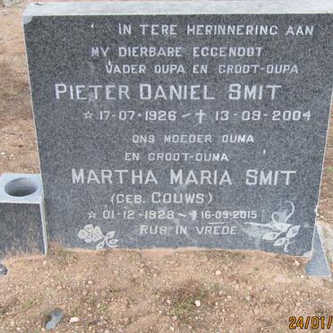 SMIT Pieter Daniel 1926-2004 &amp; Martha Maria GOUWS 1928-2015