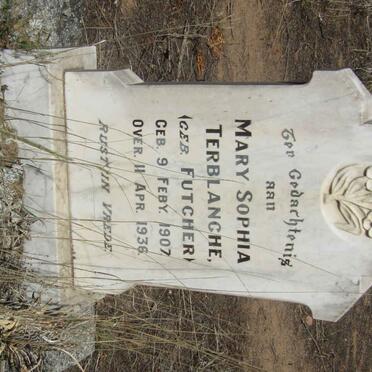 TERBLANCHE Mary Sophia nee FUTCHER 1907-1936