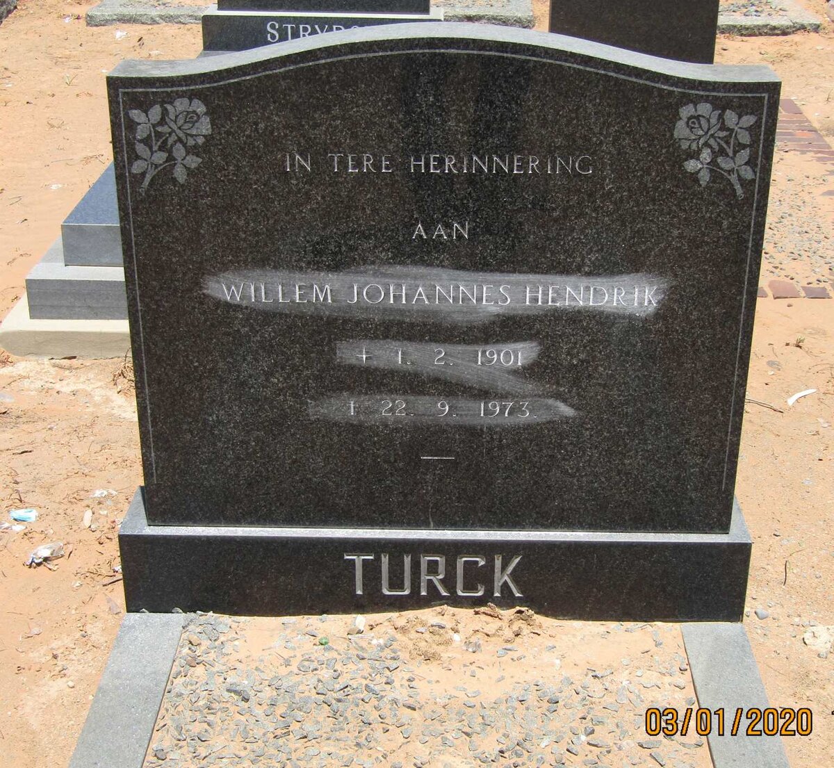 TURCK Willem Johannes Hendrik 1901-1973