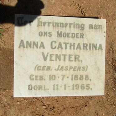 VENTER Anna Catharina nee JASPERS 1888-1965