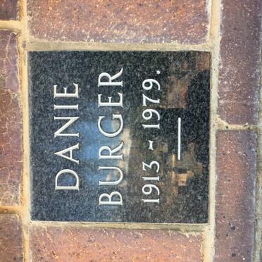 BURGER Danie 1913-1979