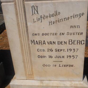 BERG Mara, van den 1937-1957