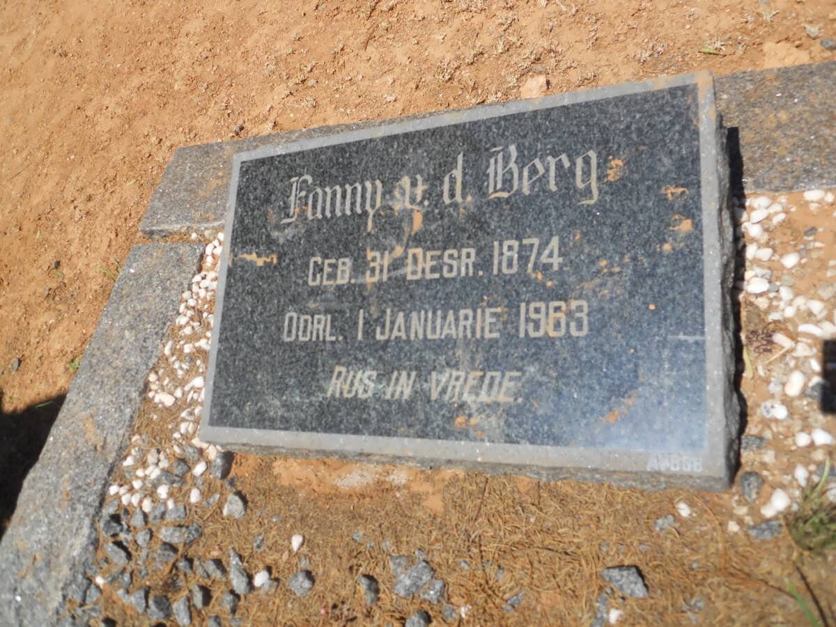 BERG Fanny, v.d. 1874-1963