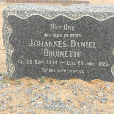 BRUINETTE Johannes Daniel 1904-1926