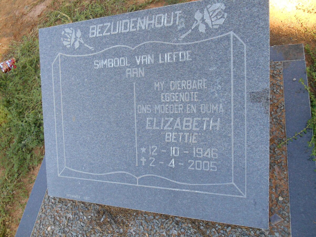 BEZUIDENHOUT Elizabeth 1946-2005