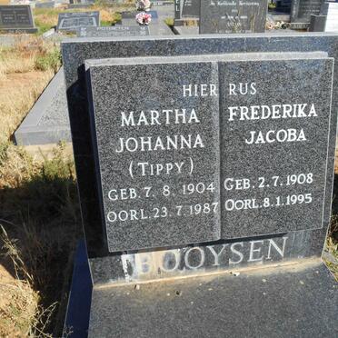 BOOYSEN Martha Johanna 1904-1987 :: BOOYSEN Frederika Jacoba 1908-1995
