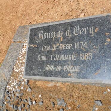 BERG Fanny, v.d. 1874-1963