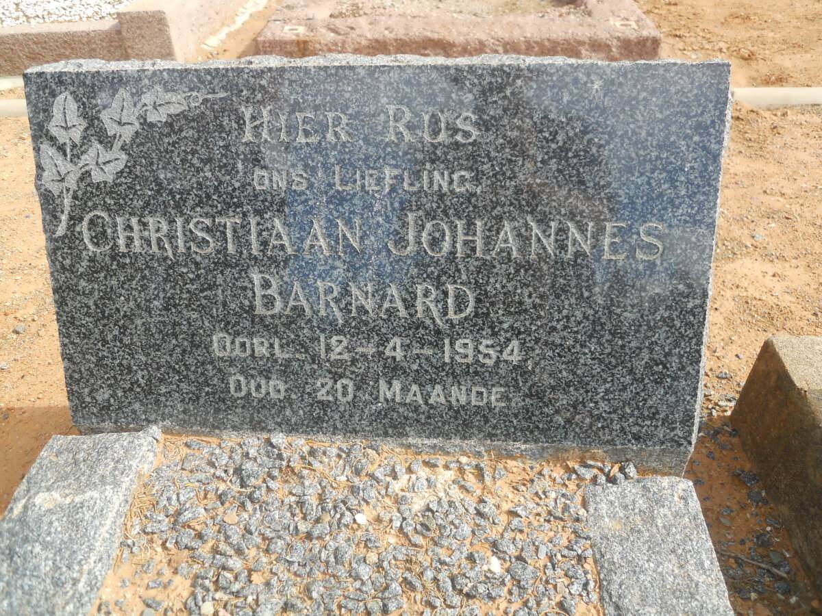 BARNARD Christiaan Johannes -1954