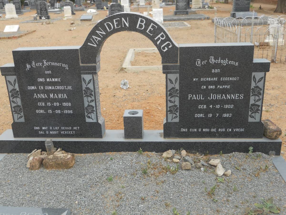 BERG Paul Johannes, van den 1902-1983 &amp; Anna Maria 1908-1996