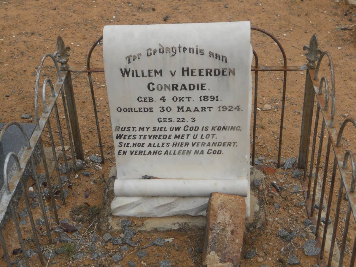 CONRADIE Willem v. Heerden 1891-1924