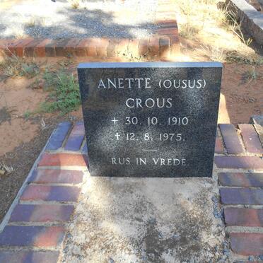 CROUS Anette 1910-1975