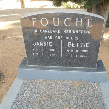 FOUCHÉ Jannie 1900-1978 &amp; Bettie 1909-1990
