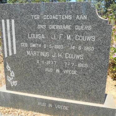 GOUWS Martinus J.H. 1877-1965 &amp; Louisa J.F.M. SMITH 1880-1960