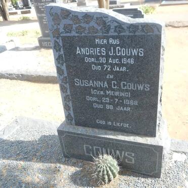 GOUWS Andries J. -1946 &amp; Susanna G. MEIRING -1968