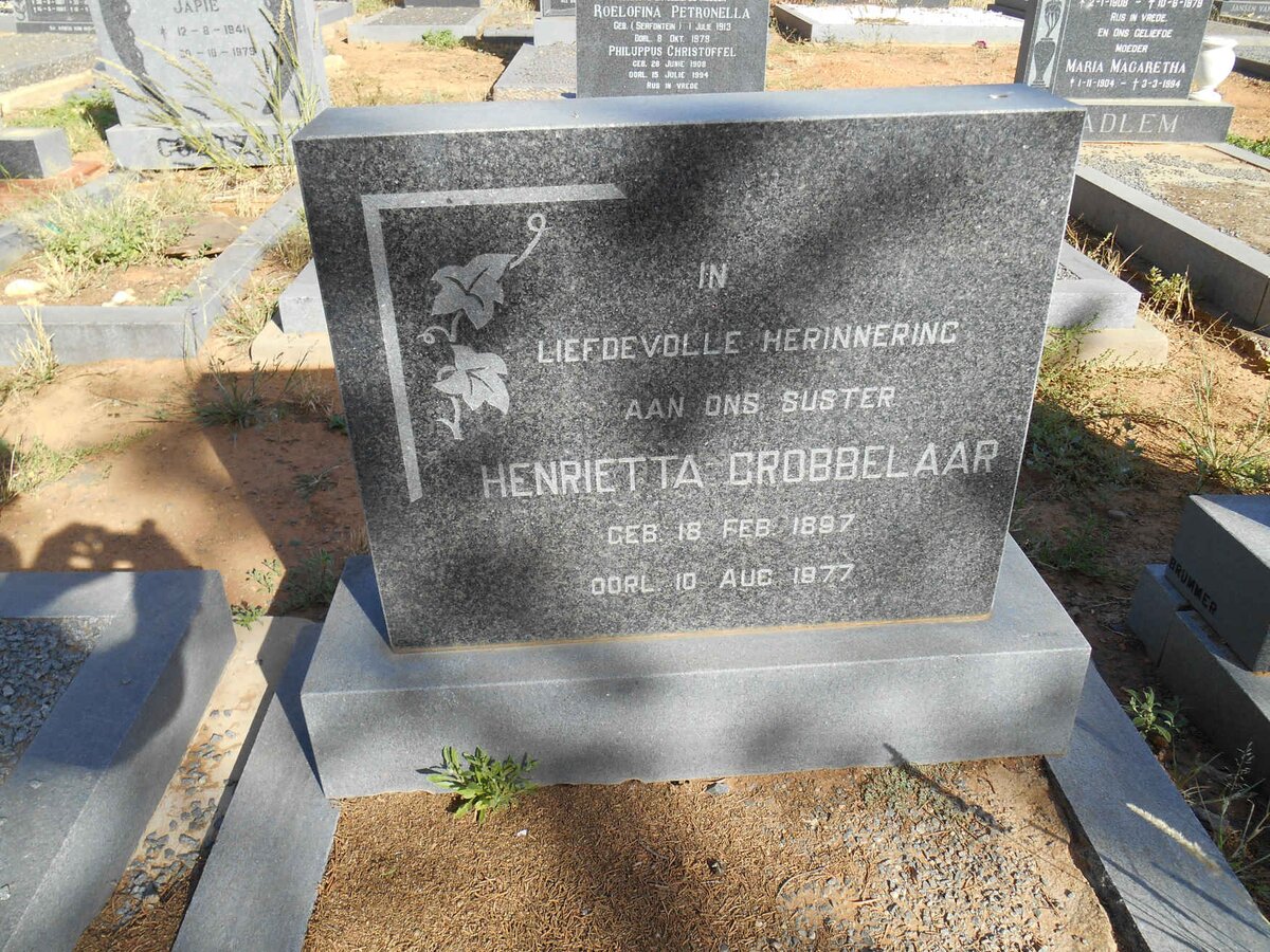 GROBBELAAR Henrietta 1897-1977