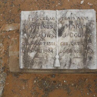 GOUWS Martinus A.C. 1851-1924 &amp; Maria J. 1853-19?0