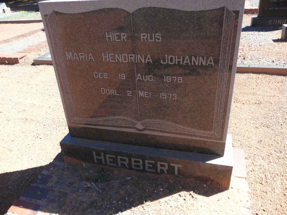 HERBERT Maria Hendrina Johanna 1878-1973