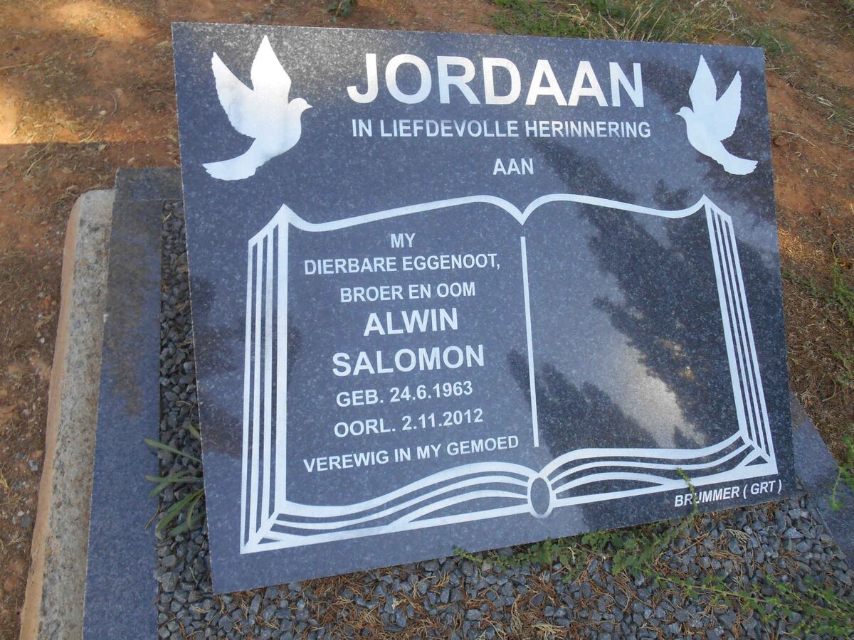 JORDAAN Alwin Salomon 1963-2012