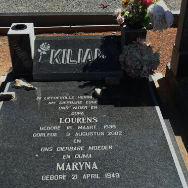 KILIAN Lourens 1939-2002 &amp; Maryna 1949-