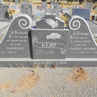 KEMP Jacobus Johannes 1958-1991 &amp; Annemarie BOSCH 1953-