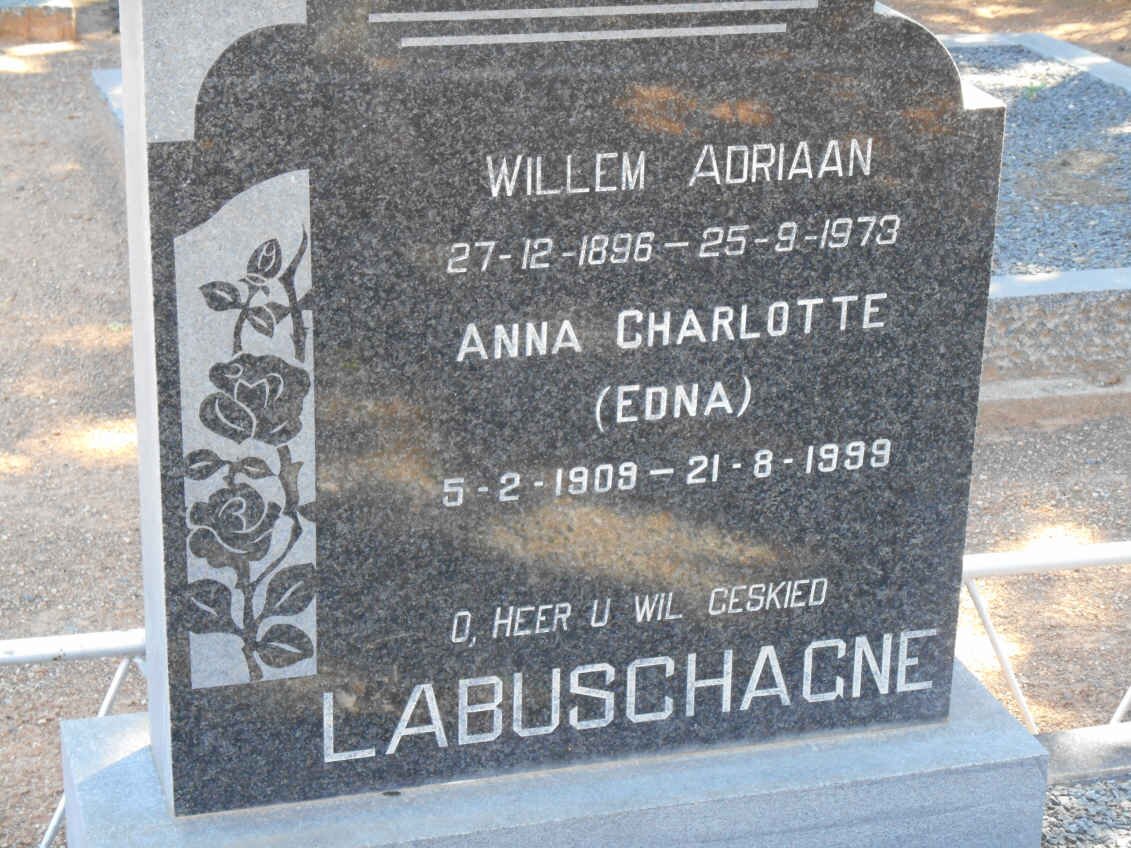 LABUSCHAGNE Willem Adriaan 1896-1973 &amp; Anna Charlotte 1908-1999