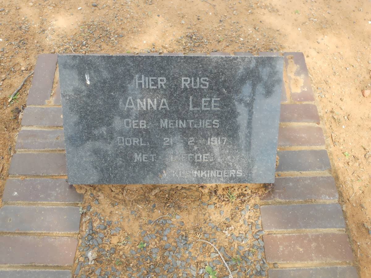 LEE Anna nee MEINTJIES -1917