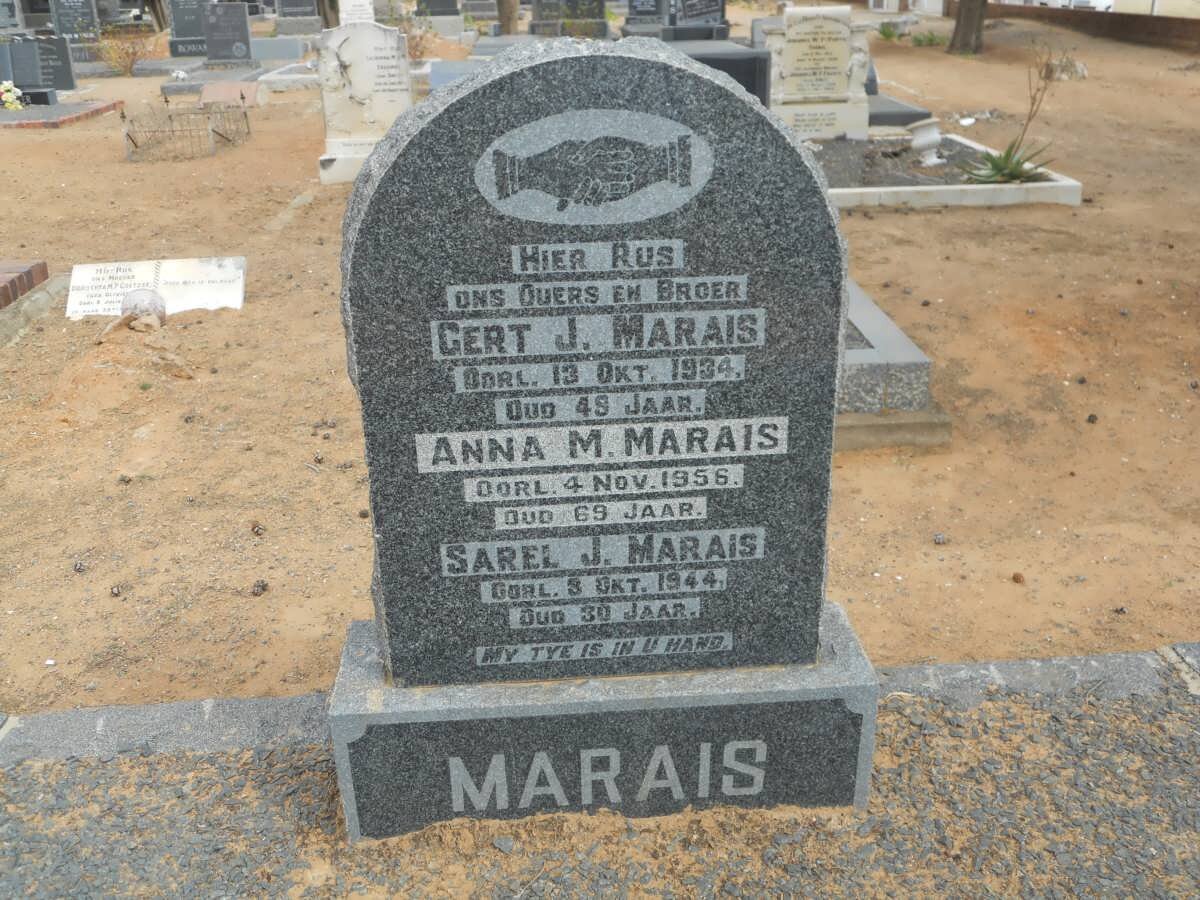 MARAIS Gert J. -1934 &amp; Anna M. -1956 :: MARAIS Sarel J. -1944
