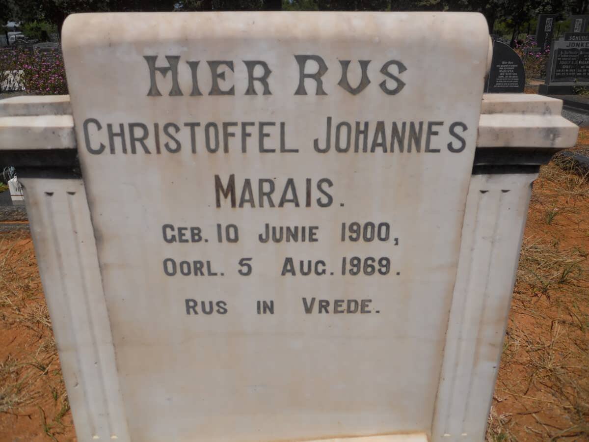 MARAIS Christoffel Johannes 1900-1969