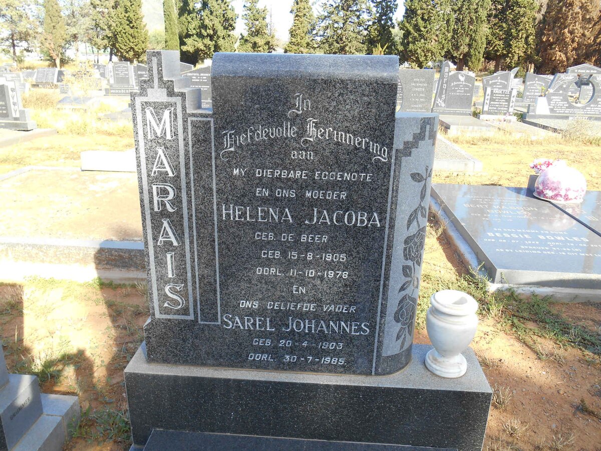 MARAIS Sarel Johannes 1903-1985 &amp; Helena Jacoba DE BEER 1905-1978