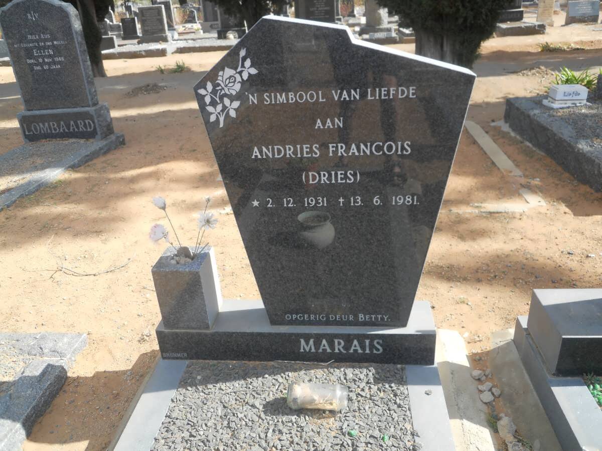 MARAIS Andries Francois 1931-1981