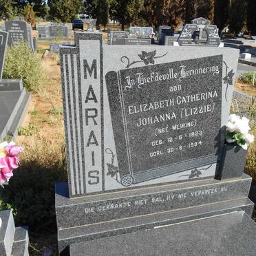 MARAIS Elizabeth Catherina Johanna nee MEIRING 1923-1985
