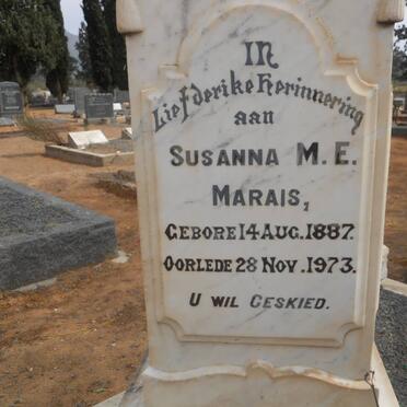 MARAIS Susanna M.E. 1887-1973