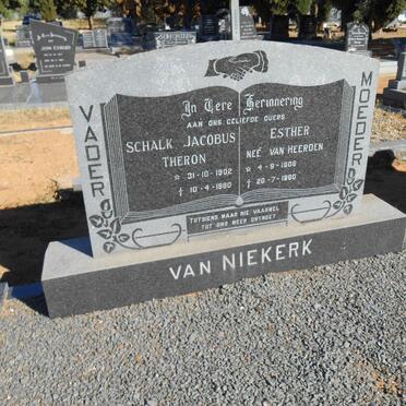 NIEKERK Schalk Jacobus Theron, van 1902-1980 &amp; Esther VAN HEERDEN 1906-1980