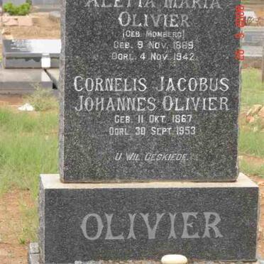 OLIVIER Cornelis Jacobus Johannes 1867-1953 &amp; Aletta Maria MOMBERG 1869-1942
