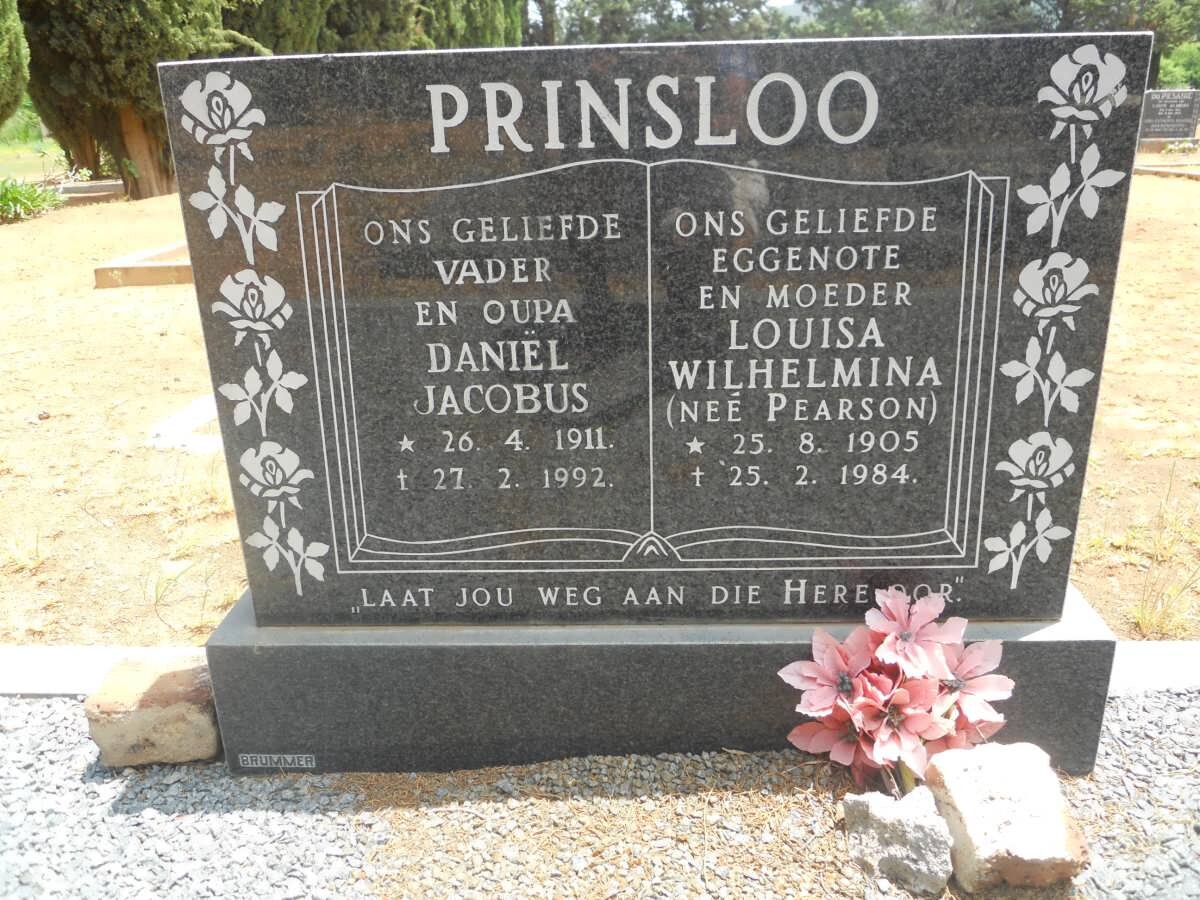 PRINSLOO Daniël Jacobus 1911-1992 &amp; Louisa Wilhelmina PEARSON 1905-1984