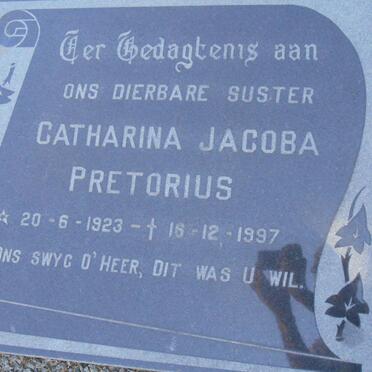 PRETORIUS Catharina Jacoba 1923-1997