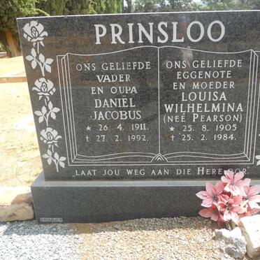 PRINSLOO Daniël Jacobus 1911-1992 &amp; Louisa Wilhelmina PEARSON 1905-1984