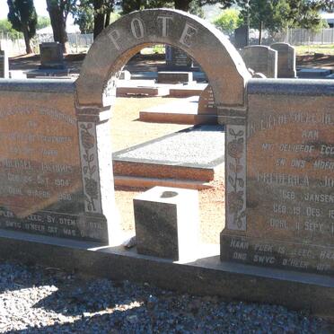 POTE Michael Jacobus 1904-1988 &amp; Frederica Johanna JANSEN 1902-1966