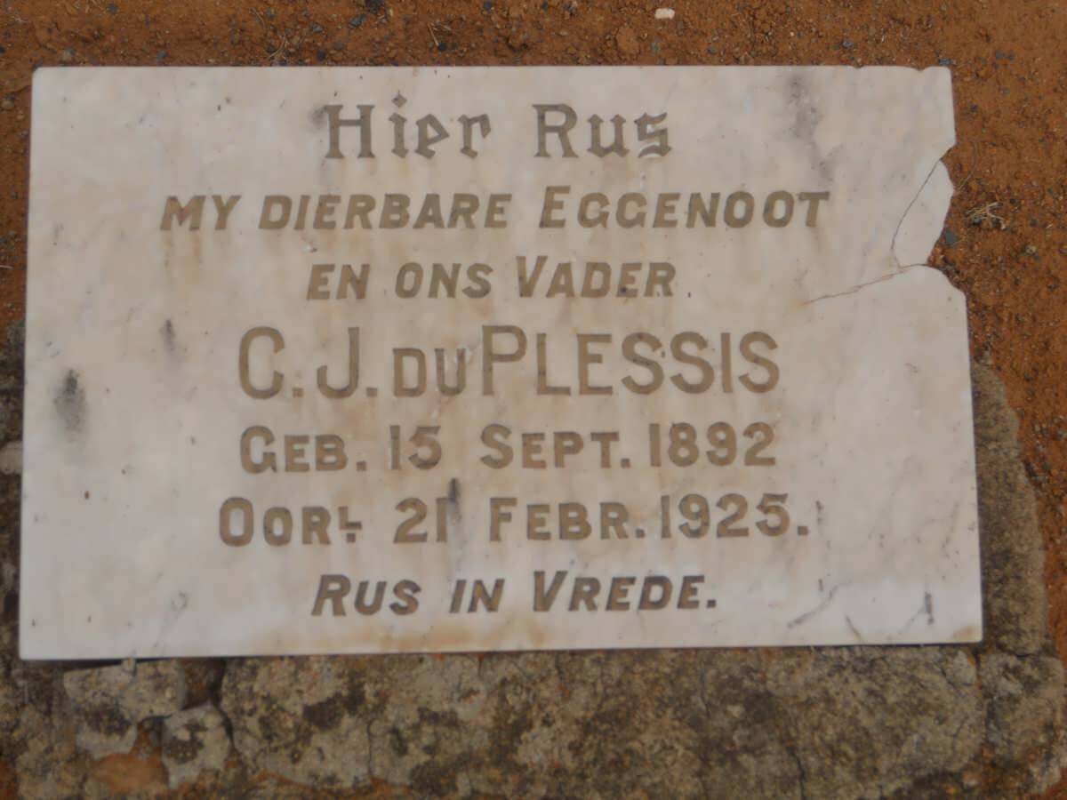 PLESSIS C.J., du 1892-1925
