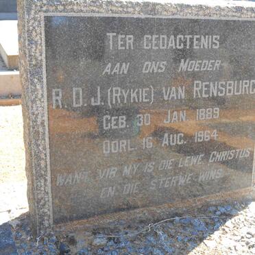 RENSBURG R.D.J., van 1889-1964