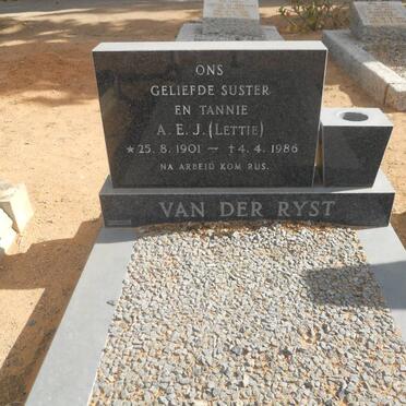 RYST A.E.J., van der 1901-1986
