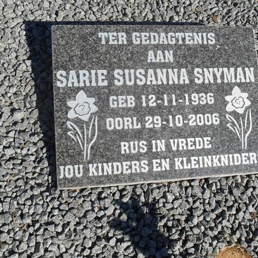 SNYMAN Sarie Susanna 1936-2006