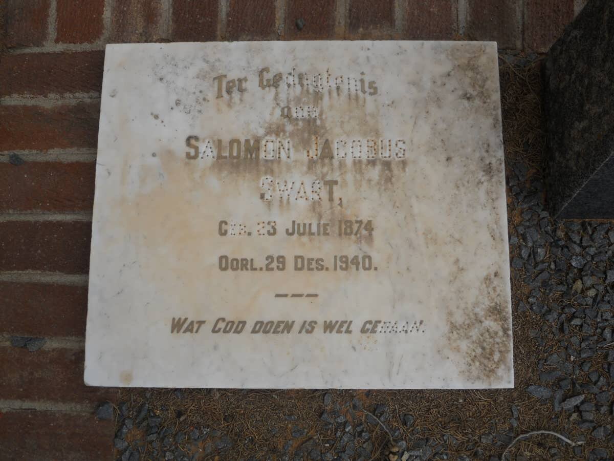 SWART Salomon Jacobus 1874-1940