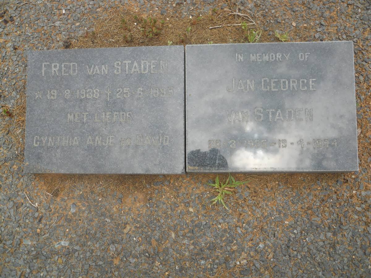 STADEN Fred, van 1938-19?5 :: VAN STADEN Jan George 19??-19?4