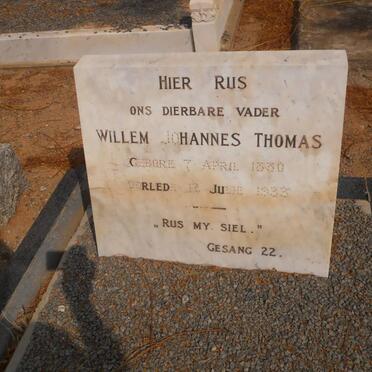 THOMAS Willem Johannes 1880-1933