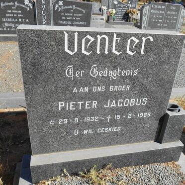 VENTER Pieter Jacobus 1932-1989