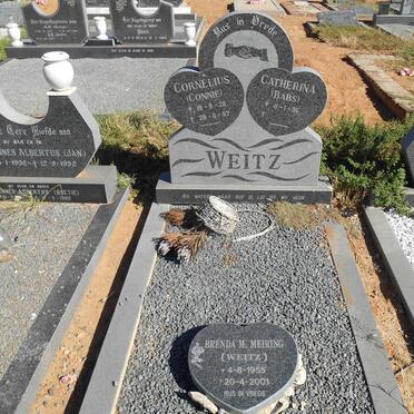 WEITZ Cornelius 1928-1992 &amp; Catherina 1935- :: MEIRING Brenda M. nee WEITZ 1955-2001