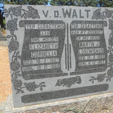 WALT Martin J. Lodewickus, v.d. 1882-1962 &amp; Elizabeth Cornelia 1907-1968