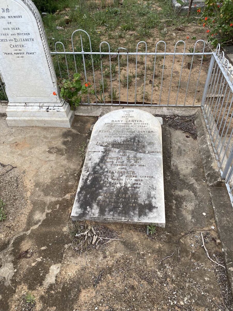 CARTER James 1835-1895 &amp; Elizabeth 1839-1894