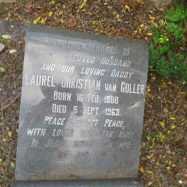 COLLER Laurel Christian, van 1888-1963